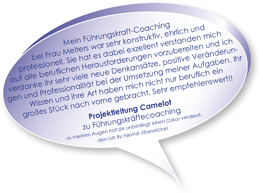 Testimonial der Camelot Projektleitung zu Führungskräftecoaching von Melters und Partner