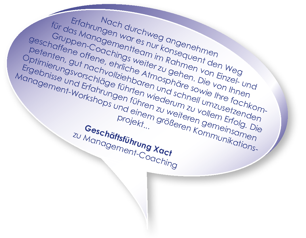 Testimonial der Xact Geschäftsführung zum Management-Coaching mit Melters und Partner