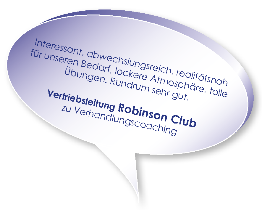 Testimonial der Vertriebsleitung Robinson Club zum Verhandlungscoaching mit Melters und Partner