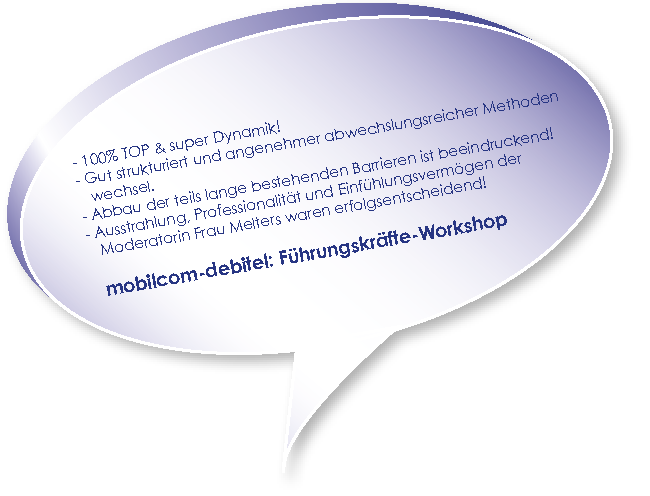 Testimonial mobilcom debitel zu Workshop Konfliktlösung mit Melters und Partner